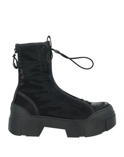 VIC MATIE VIC MATIĒ WOMAN ANKLE BOOTS BLACK SIZE 10 TEXTILE FIBERS