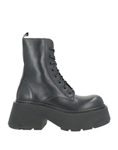 Vic Matie Vic Matiē Woman Ankle Boots Black Size 8 Leather