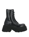 Vic Matie Vic Matiē Woman Ankle Boots Black Size 8 Leather In Black