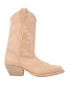 VIC MATIE VIC MATIĒ WOMAN ANKLE BOOTS BLUSH SIZE 8 LEATHER