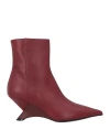 Vic Matie Vic Matiē Woman Ankle Boots Brick Size 7.5 Leather In Red