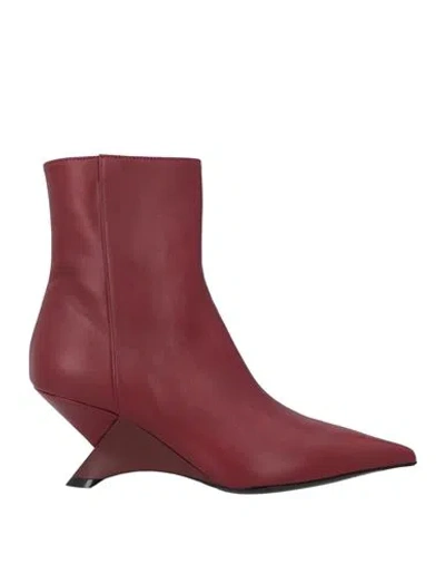 Vic Matie Vic Matiē Woman Ankle Boots Brick Size 7.5 Leather In Red