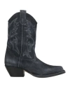 Vic Matie Vic Matiē Woman Ankle Boots Charcoal Size 8 Textile Fibers In Grey
