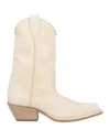 Vic Matie Vic Matiē Woman Ankle Boots Cream Size 8 Leather In White