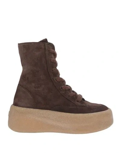 Vic Matie Vic Matiē Woman Ankle Boots Dark Brown Size 5 Leather