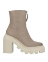 Vic Matie Vic Matiē Woman Ankle Boots Taupe Size 7 Soft Leather In Grey
