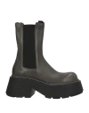 Vic Matie Vic Matiē Woman Ankle Boots Grey Size 7 Leather In Gray