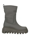 Vic Matie Vic Matiē Woman Ankle Boots Grey Size 7 Leather In Gray