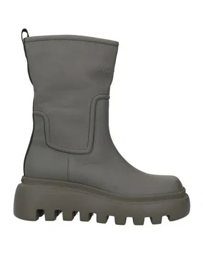 Vic Matie Vic Matiē Woman Ankle Boots Grey Size 7 Leather In Gray