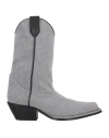 Vic Matie Vic Matiē Woman Ankle Boots Grey Size 7.5 Textile Fibers In Grey