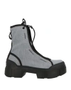 Vic Matie Vic Matiē Woman Ankle Boots Grey Size 8 Textile Fibers In Gray