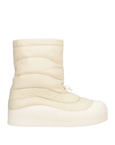 Vic Matie Vic Matiē Woman Ankle Boots Ivory Size 10 Textile Fibers In White