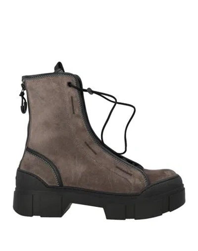 Vic Matie Vic Matiē Woman Ankle Boots Khaki Size 6 Leather In Beige