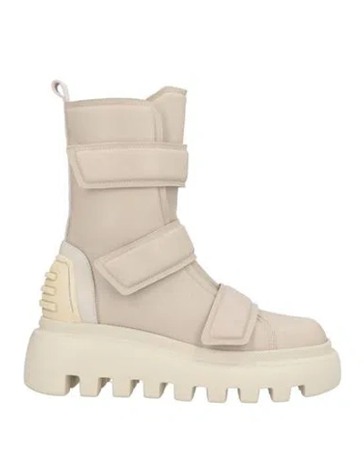 Vic Matie Vic Matiē Woman Ankle Boots Light Grey Size 7 Leather In Neutral