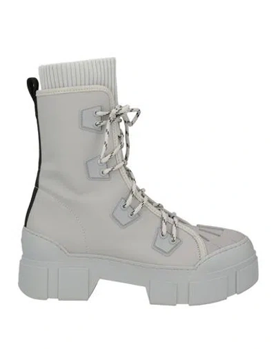 Vic Matie Vic Matiē Woman Ankle Boots Light Grey Size 8 Textile Fibers