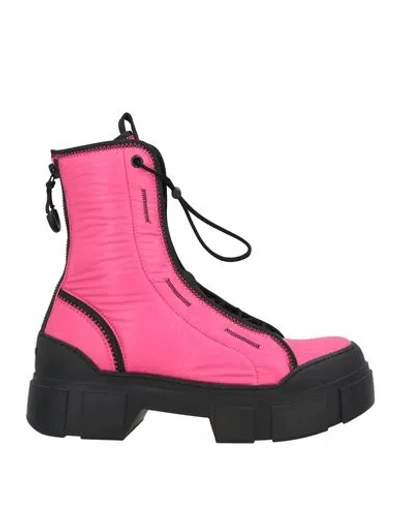 VIC MATIE VIC MATIĒ WOMAN ANKLE BOOTS MAGENTA SIZE 8 TEXTILE FIBERS