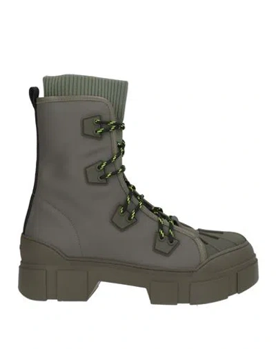 Vic Matie Vic Matiē Woman Ankle Boots Military Green Size 10 Textile Fibers