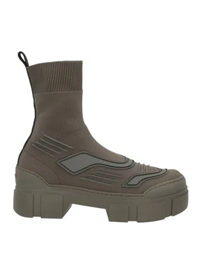 Vic Matie Vic Matiē Woman Ankle Boots Military Green Size 6 Textile Fibers