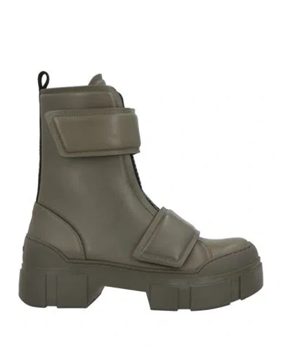 Vic Matie Vic Matiē Woman Ankle Boots Military Green Size 7 Leather