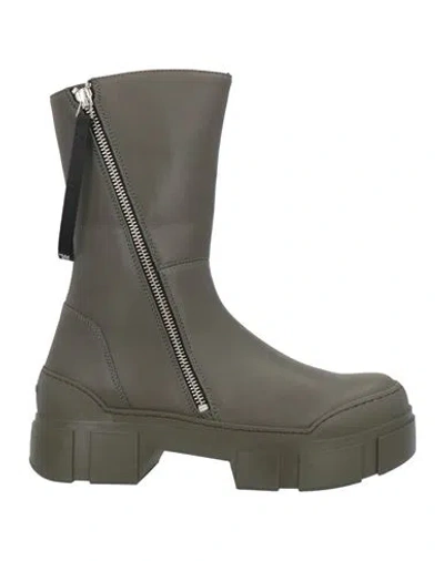 Vic Matie Vic Matiē Woman Ankle Boots Military Green Size 8 Leather