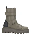 Vic Matie Vic Matiē Woman Ankle Boots Military Green Size 9 Leather
