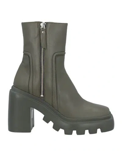 Vic Matie Vic Matiē Woman Ankle Boots Military Green Size 10 Leather