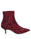 Vic Matie Vic Matiē Woman Ankle Boots Red Size 7 Leather In Red