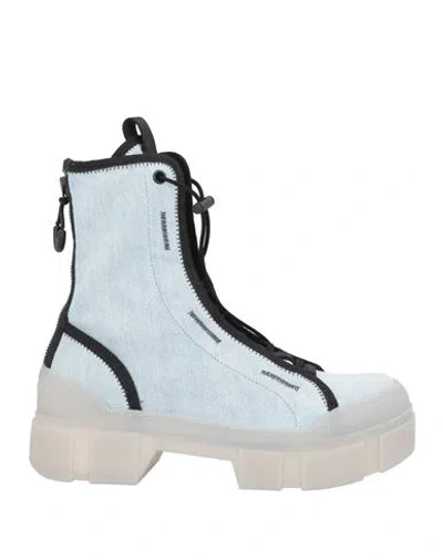 Vic Matie Vic Matiē Woman Ankle Boots Sky Blue Size 8 Textile Fibers