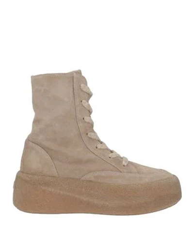 Vic Matie Vic Matiē Woman Ankle Boots Taupe Size 10 Leather In Grey