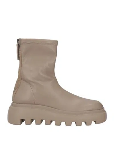 Vic Matie Vic Matiē Woman Ankle Boots Taupe Size 7 Leather In Gray