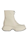 Vic Matie Vic Matiē Woman Ankle Boots Taupe Size 7 Leather In White