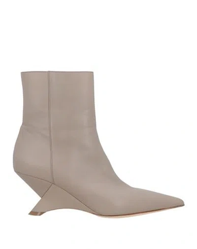 Vic Matie Vic Matiē Woman Ankle Boots Taupe Size 8 Leather In Grey