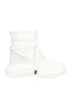 Vic Matie Vic Matiē Woman Ankle Boots White Size 8 Textile Fibers, Leather In White