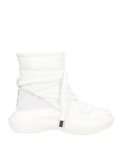 Vic Matie Vic Matiē Woman Ankle Boots White Size 8 Textile Fibers, Leather