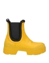 Vic Matie Vic Matiē Woman Ankle Boots Yellow Size 8 Soft Leather, Textile Fibers In Yellow