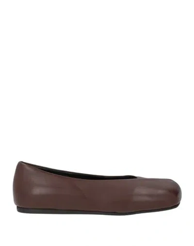Vic Matie Vic Matiē Woman Ballet Flats Chocolate Brown Size 5 Leather