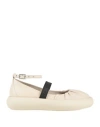 Vic Matie Vic Matiē Woman Ballet Flats Ivory Size 10 Leather In White