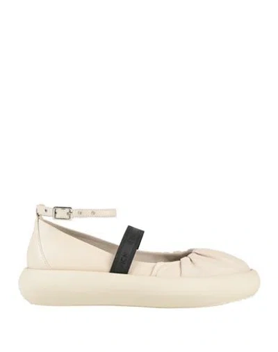 Vic Matie Vic Matiē Woman Ballet Flats Ivory Size 10 Leather In White