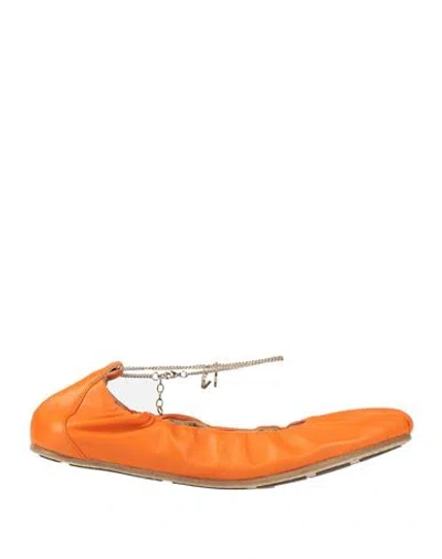 Vic Matie Vic Matiē Woman Ballet Flats Orange Size 7 Soft Leather