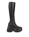Vic Matie Vic Matiē Woman Boot Black Size 7 Leather In Black