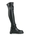 Vic Matie Vic Matiē Woman Boot Black Size 8 Leather, Textile Fibers In Black