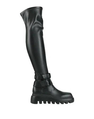 Vic Matie Vic Matiē Woman Boot Black Size 8 Leather, Textile Fibers