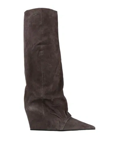 Vic Matie Vic Matiē Woman Boot Charcoal Size 6 Leather In Brown