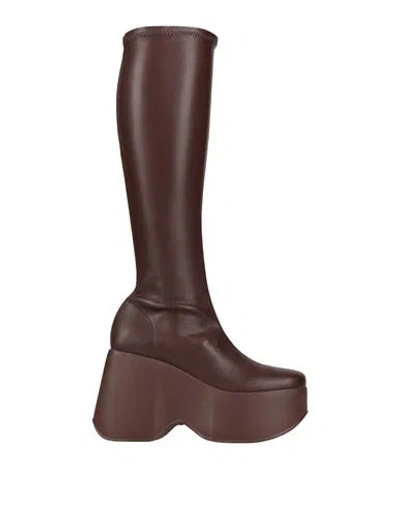 Vic Matie Vic Matiē Woman Boot Chocolate Brown Size 7 Textile Fibers