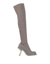 Vic Matie Vic Matiē Woman Boot Grey Size 7 Leather In Gray