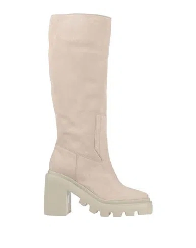 Vic Matie Vic Matiē Woman Boot Ivory Size 8 Leather In Grey
