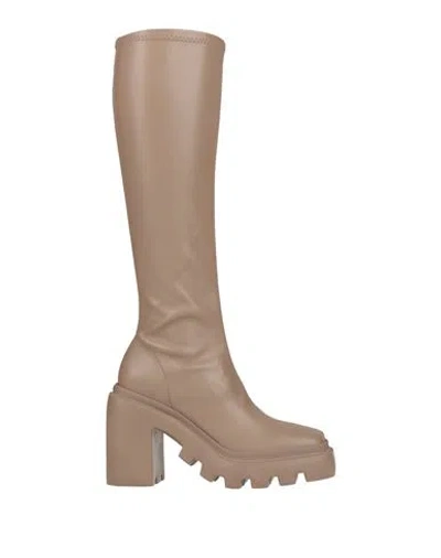 Vic Matie Vic Matiē Woman Boot Taupe Size 7 Textile Fibers In Gray