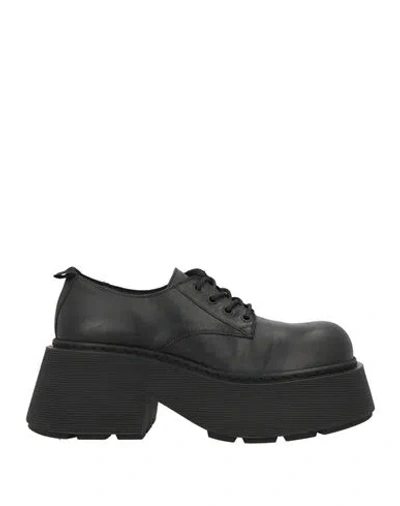 Vic Matie Vic Matiē Woman Lace-up Shoes Black Size 10 Leather