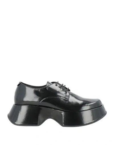 Vic Matie Vic Matiē Woman Lace-up Shoes Black Size 8 Leather