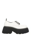 Vic Matie Vic Matiē Woman Lace-up Shoes White Size 9 Soft Leather In White